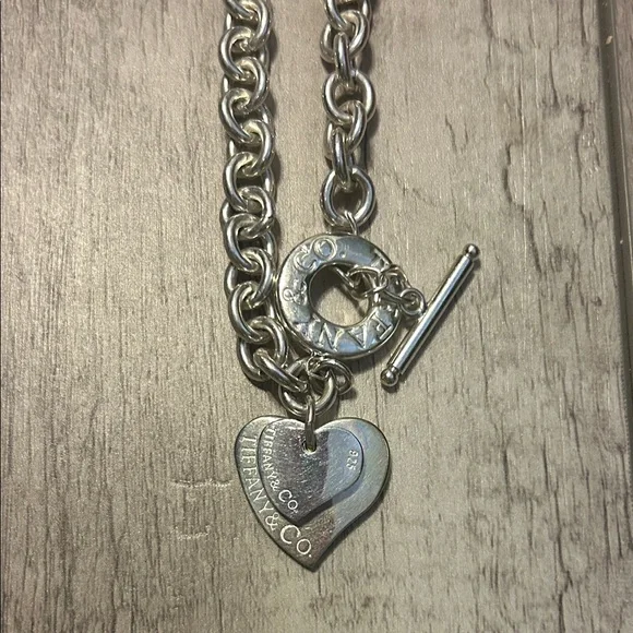 Tiffany & Co. Sterling Silver Heart Chain Necklace - Picture 2 of 7